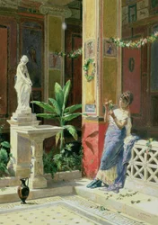 In a Courtyard in Pompeii, 1878